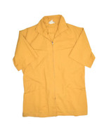 Vintage Mr Barco Loop Collar Shirt Mens 40 Yellow Full Zip Pleated Back ... - £34.62 GBP