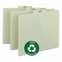 Smead Recycled Top Tab File Guides Monthly 1/3 Tab Pressboard Letter 12/Set - £26.08 GBP