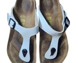 Birkenstock Gizeh Regular Fit Birko-Flor Patent White Sandals - Size 10/... - $37.99