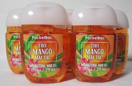 Bath &amp; Body Works PocketBac Hand Gel Lot Set of 5 TIKI MANGO MAI TAI - $17.72