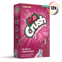 12x Packs Crush Strawberry Drink Mix Singles To Go | 6 Sticks Per Pack | .63oz - £24.64 GBP