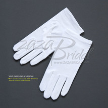 Fancy White 100% Cotton Ladies&#39; Gloves-Various Sizes - $9.99