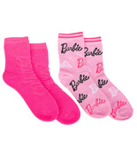 Barbie Logos Women&#39;s Crew Socks 2-Pack Pink - £15.72 GBP