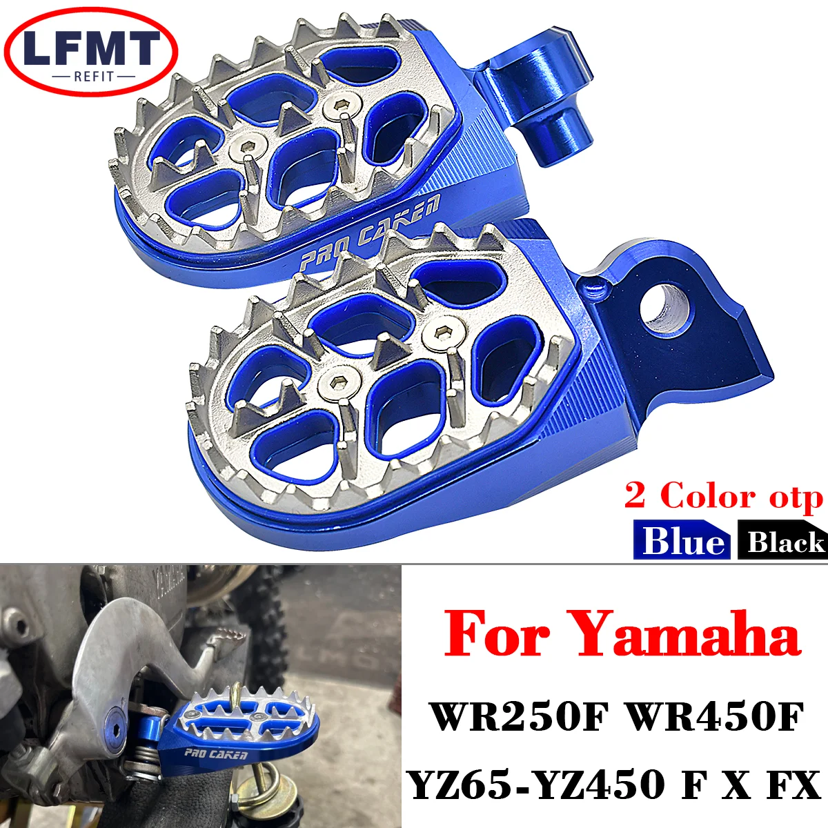 Motorcycle Foot Pegs Rests Footrest Footpeg Pedals For YAMAHA YZ 65 85 1... - £54.81 GBP