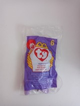 New 1998 McDonalds Happy Meal Toy #6 TY Teenie Beanie Happy Hippo. - $54.72 MXN