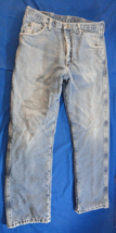WRANGLER RUGGED WEAR LIGHT BLUE WASH COLD WEATHER LINED MENS DENIM PANTS... - $27.71