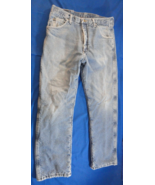 WRANGLER RUGGED WEAR LIGHT BLUE WASH COLD WEATHER LINED MENS DENIM PANTS... - $39.03 CAD