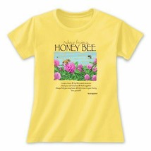 Honey Bee T-shirt S L Advice Cotton Farmer Garden Short Sleeve Ladies - $22.22