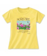 Honey Bee T-shirt S L Advice Cotton Farmer Garden Short Sleeve Ladies - £17.73 GBP
