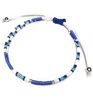 Miyuki double bracelet white and blue friendship,stacking bracelet,handmade,jewe - £18.86 GBP