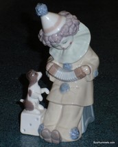 Pierrot With Concertina Lladro Clown And Puppy Dog Figurine #5279 CHRISTMAS GIFT - £98.94 GBP