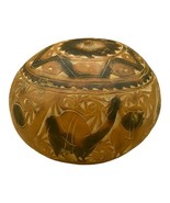 Vintage Peruvian Alpaca South American Folk Art Hand Carved Pictorial Gourd - $507.86 MXN