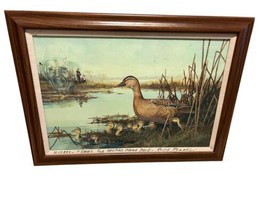 Rare Ducks Unlimited Rollie Remmel Signed Painting Zettie Jones Mama Duck - £584.83 GBP