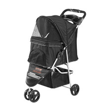 VEVOR Pet Stroller 3 Wheels Dog Stroller with Brakes 35 lbs Weight Capacity - £70.76 GBP