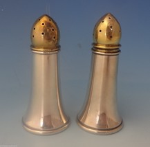 Randahl Sterling Silver Salt &amp; Pepper Shakers 2pc w/Gold Washed Tops (#0231) - £201.69 GBP
