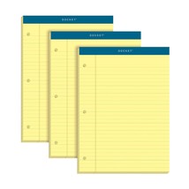 Tops Docket Writing Pads, 8-1/2&quot; X 11-3/4&quot;, Legal Rule, Canary Paper, 3-... - $35.99