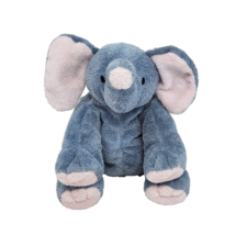 Ty Pluffies Winks Baby Grey + Pink Elephant Stuffed Animal Plush Toy Hard Eyes - $37.05