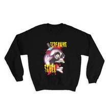 Screaming Skull : Gift Sweatshirt For Halloween Party Holidays Horror Monster Zo - £22.77 GBP