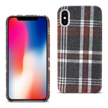 [Pack Of 2] Reiko iPhone X/iPhone XS Checked Fabric Case In Brown - £20.19 GBP