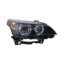 Headlight For 06-07 BMW 530i Right Side BI-Xenon Black Clear Lens With Projector - £1,510.63 GBP