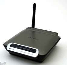 Belkin single antenna router F5D7230 4 internet ethernet Wireless G WiFi DSL - £21.33 GBP
