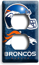 Denver Broncos Team Logo Football Duplex Outlet Wall Plate Cover Boys Bedroom Db - £9.36 GBP