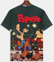 Men’s Dark Green Popeye Short Sleeve T Shirt Size 2XL - $283.64 MXN