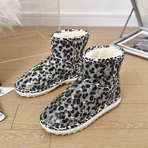 Womens Round Toe Rhinestones Crystal Ankle Boots Snow Warm Winter Snow Thick Sho - £63.94 GBP