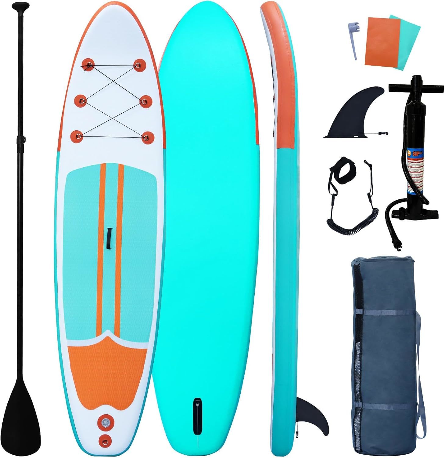 With Fins, An Adjustable Paddle, A Backpack, A Leash, A Pump, An Adjustable - $168.97