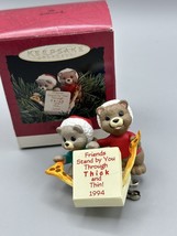 Ornament Hallmark Keepsake Thick and Thin Friends Sharing Pizza QX5693 Clip On - £5.34 GBP