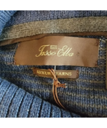 Tasso Elba Luxury Yarns Cowl Sweater Mens XL Navy Blue Silk Cashmere Blend - £25.65 GBP