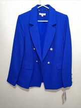 Nanette Lepore SURF THE WEB Blue blazer with pearl buttons SZ 8 NEW - $177.21