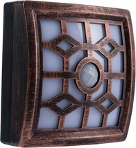 Motion Activated Outdoor Light Sensor Battery LED Wall Mount Path Bronze Night - £23.88 GBP