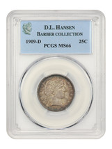 1909-D 25c PCGS MS66 ex: D.L. Hansen - £4,426.28 GBP