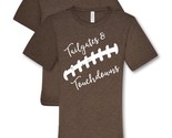 Light Heart Tailgates &amp; Touchdowns Front Tee Womens Classic Fit T-Shirt ... - £16.85 GBP