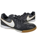Nike Tiempo X Indoor Soccer Soccer Shoes  Size 6 Y Youth Black White 819... - $704.84 MXN