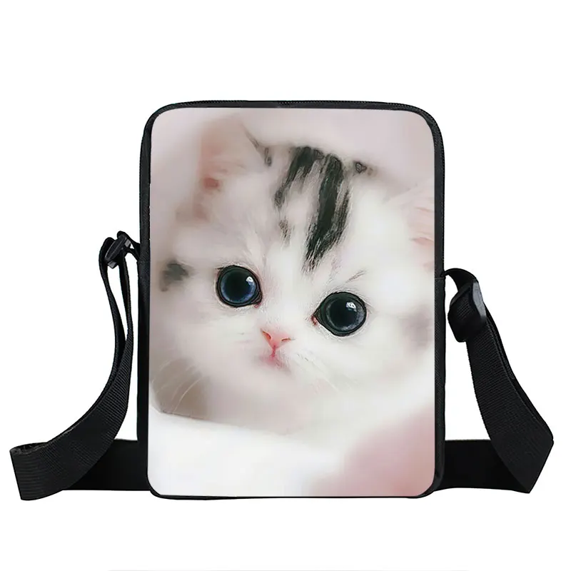 Cute Cat Print Crossbody Bags Women Handbag Felinae/Siamese Cat Shoulder... - $21.06