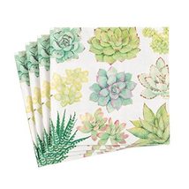 Caspari Succulents Paper Guest Towel Napkins - 30 Count - $18.95+