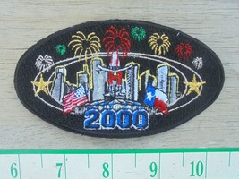 Colorful 2000 Houston Livestock Show And Rodeo Cloth IRON-ON Patch 4 1/8X 2 3/8 - £3.70 GBP