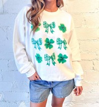 Sweet Claire Clover &amp; Bows Graphic Sweatshirt Size S/M - $27.72