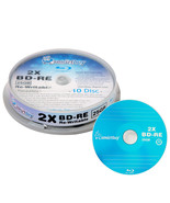 10 Pack Smartbuy 2x 25GB Blue Blu-ray BD-RE Rewritable Branded Logo Blan... - £10.38 GBP