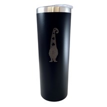 Gnome Boy Holding Shamrock St Patricks Day Black 20oz Skinny Tumbler LA5068 - £15.97 GBP