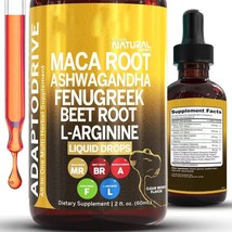 Organic Maca Root Liquid Drops Ashwagandha Fenugreek Beet Root and L-Arg... - $16.99