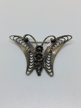 Vintage BEAU Sterling Silver 925 Butterfly Brooch - £19.65 GBP
