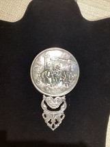 Hans Jensen Vintage Silver Plate Repousse Purse Mirror (324) - $17.54