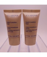 LOT OF 2 Clarins Nutri Lumiere Nourishing Rejuvenating Night Cream .5oz ea - $15.64