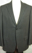 GORGEOUS Ermenegildo Zegna Gray Stripe Flannel Suit Dual Vents 42L 36x32 - £101.80 GBP