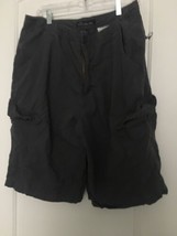 No Boundaries Men&#39;s Gray Cargo Shorts Pockets Zip &amp; Button Size 38 - $40.74