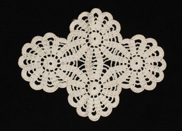 Vintage Handmade Lace Doily with Circular Design Beautiful Workmanship - $7.69