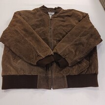 City Streets RN#93677 Men's Brown Full Zip Genuine Leather Jacket Pocket Size XL image 15